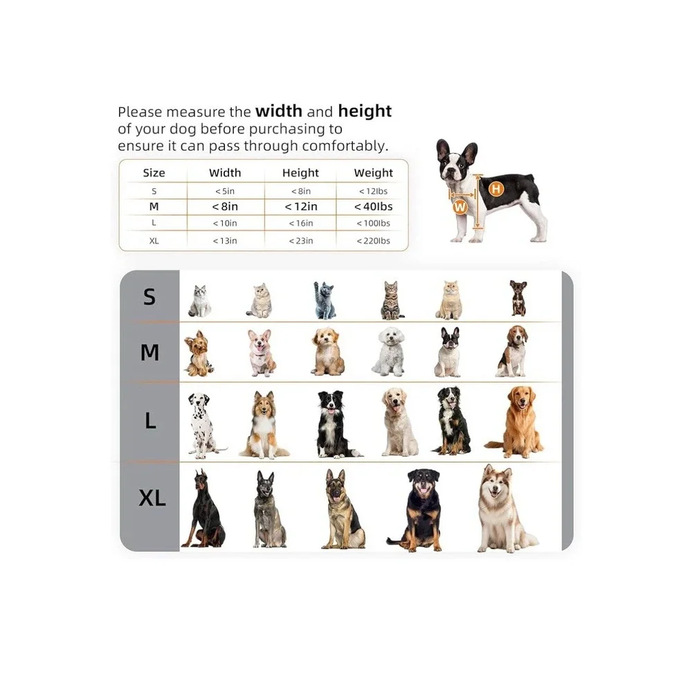 Miatong Pet Door 3-Flap Energy Saving for Dogs Cats Medium NEW